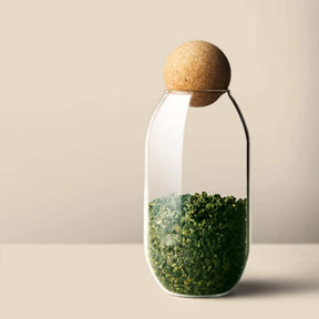 Japanese Elegant Kitchen Storage Jar With Nob Lid