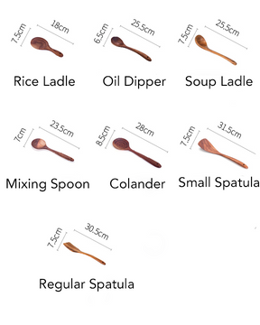Kurumi Wooden Kitchen Utensil Set