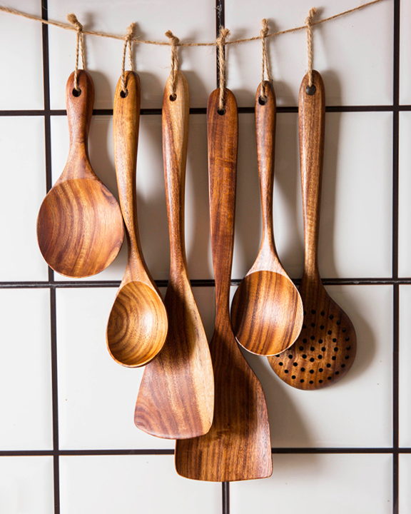 Kurumi Wooden Kitchen Utensil Set